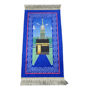 Rutschfester Gebetsteppich für Kinder in blau 90x50cm